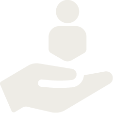 Icon of hand holding customer